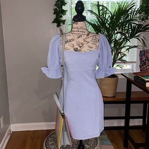Fashion Nova Vintage Puff Sleeve Mini Dress